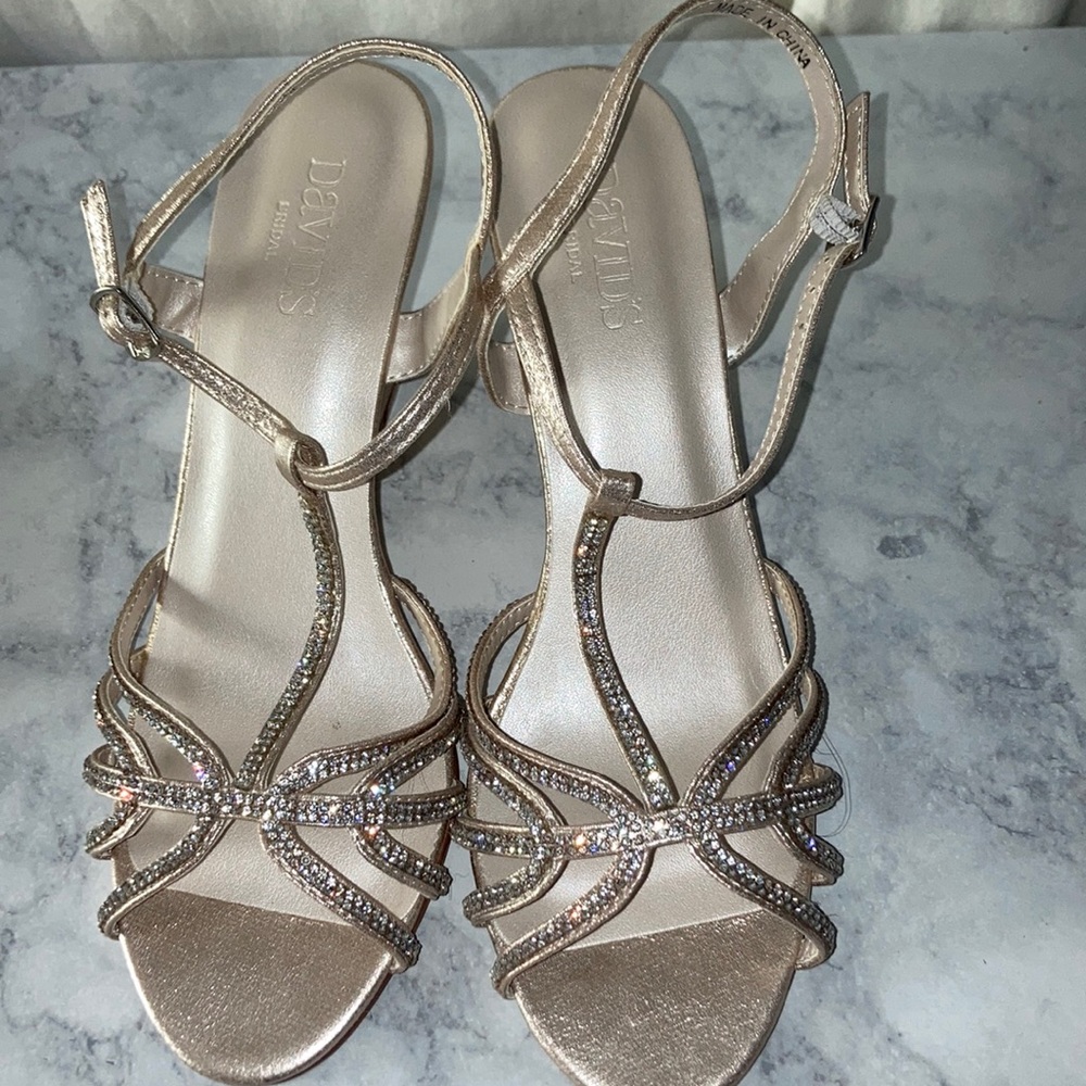 DAVIDS BRIDAL WEDGE SANDALS